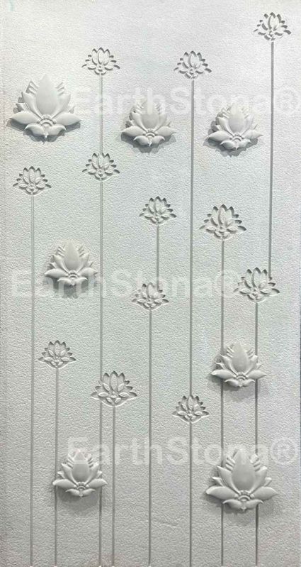 Lotus Flower Design Wall Carving Art