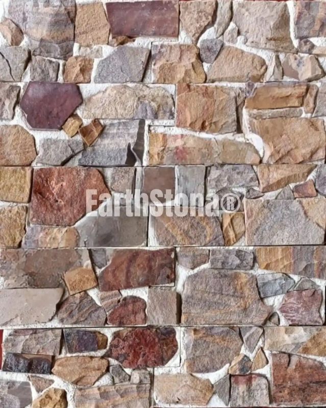 Multi Rainbow Fieldstone Wall Cladding