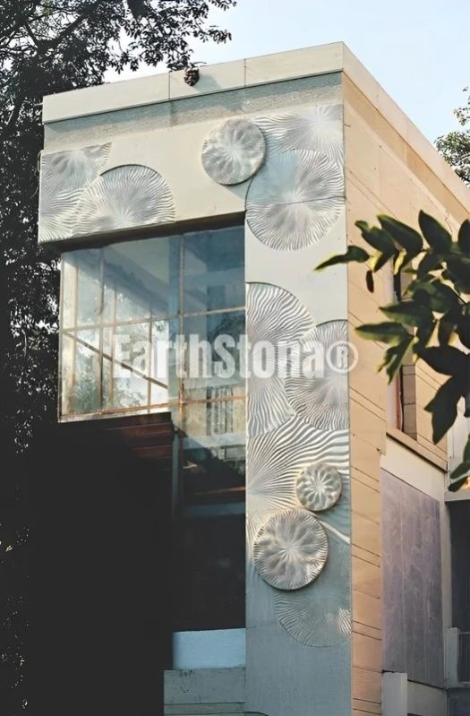 Round Pattern Stone Carving Wall Art