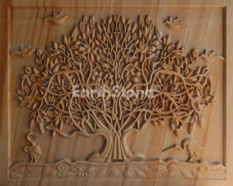 Tree & Birds Sandstone Wall Murals