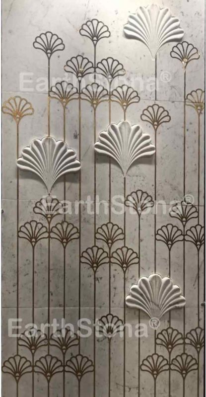 Umbrella Pattern Stone Carving Wall Art