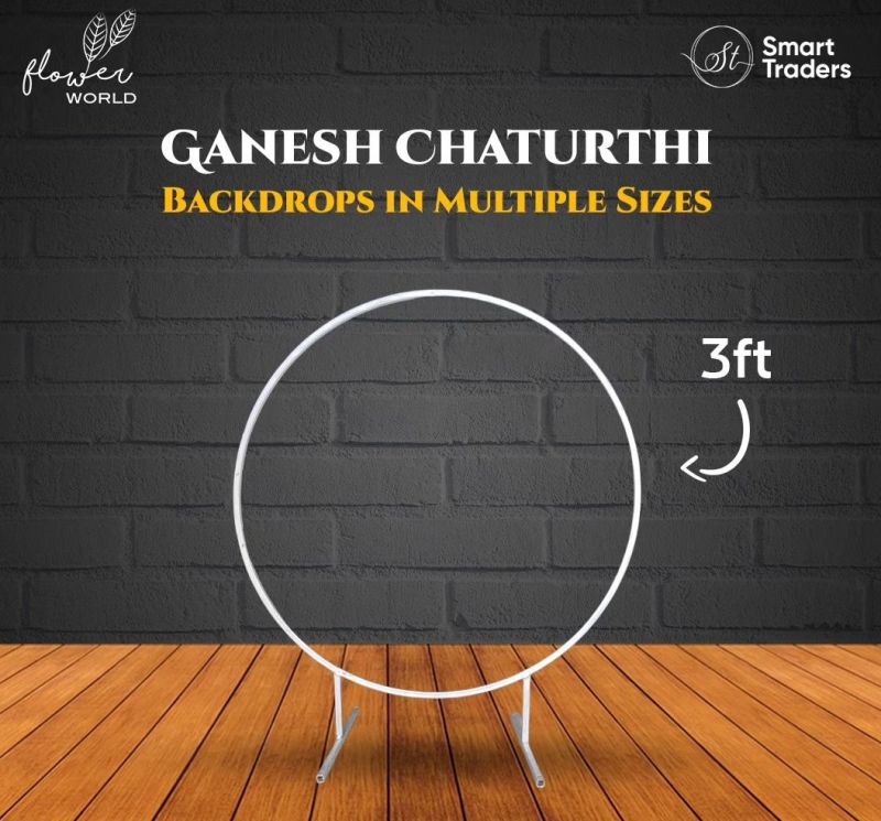 Ganpati Decoration  Backdrop Ring Stand