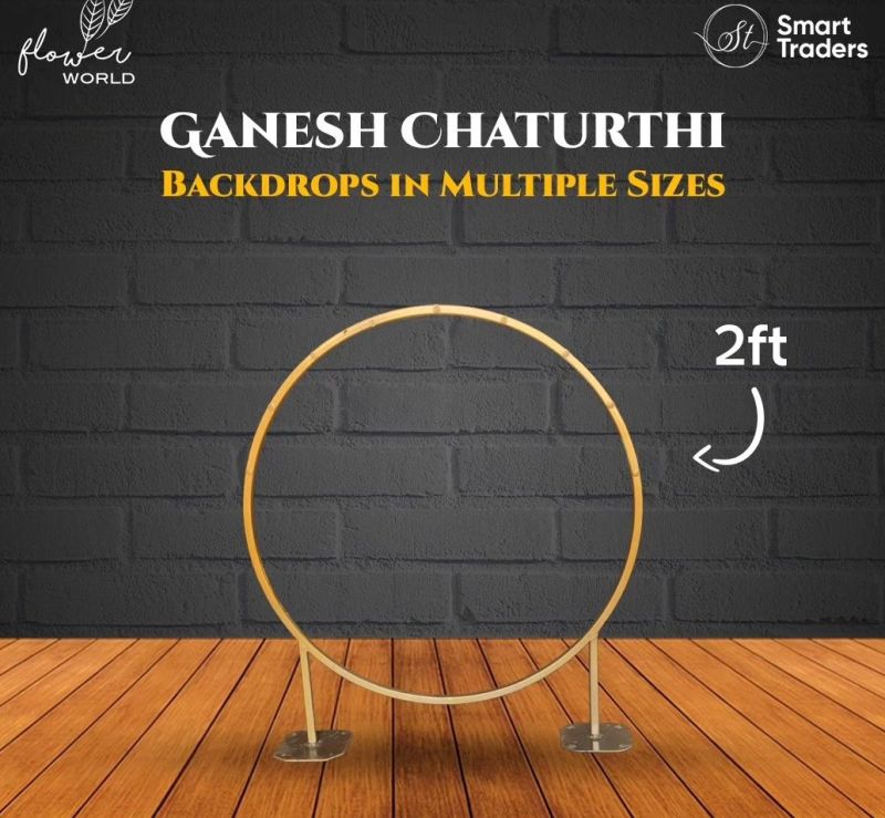 Ganpati Decoration Ring Backdrop Stand