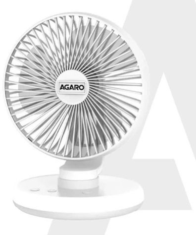Alpha Oscillating Table Fan with Light