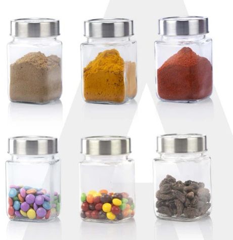 Elegant Cube Jar 310 Ml Pack of 6