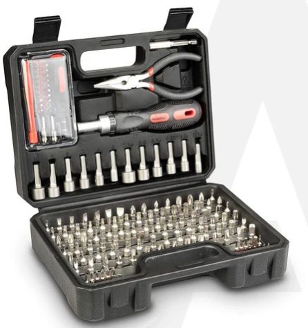 Screwdriver and Bit Set with Carry Box- 151 Pieces