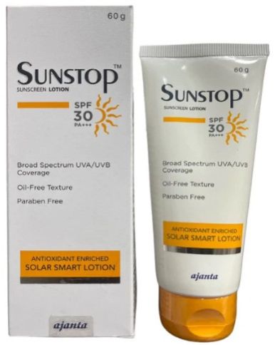 Sunstop 30 Sunscreen Lotion, Packaging Type : Bottle