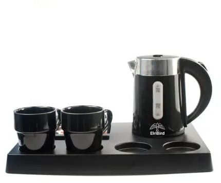 Black Electric Kettle Tray Set Combo