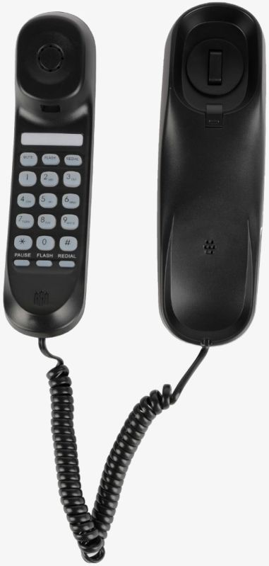 Black Wired BPL Wall Mounted Phone