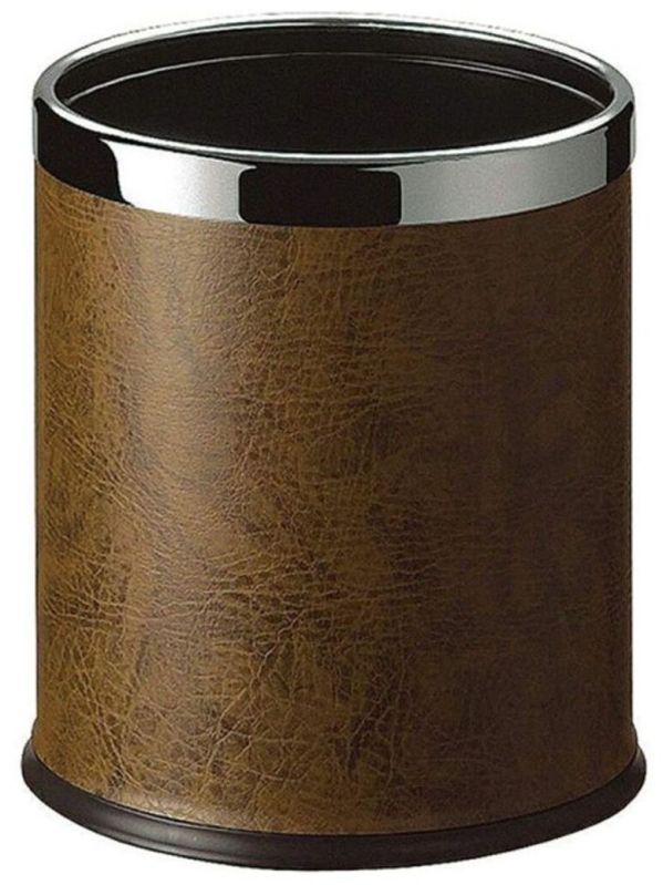 Leather Round Room Dustbin