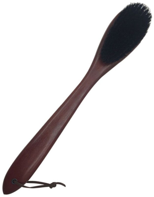 Leather Thong Shoe Brush With Horn