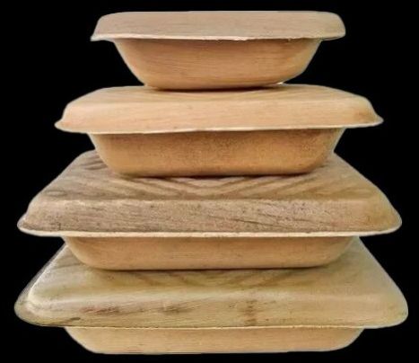 Natural CONTAINER BOX ARECA PALM LEAF PLATE