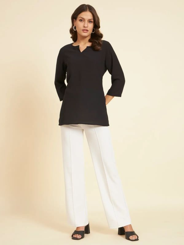 Black Cotton Kurti For Women