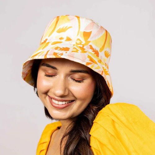 Yellow & Orange Summer Sorbet Women Bucket Hat
