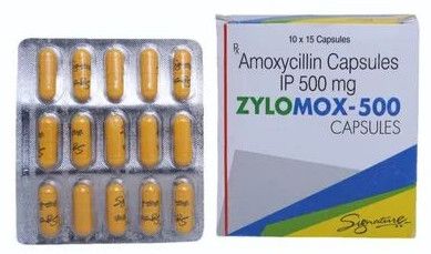 Zylomox Amoxicillin 500mg Capsule, Form : Tablet