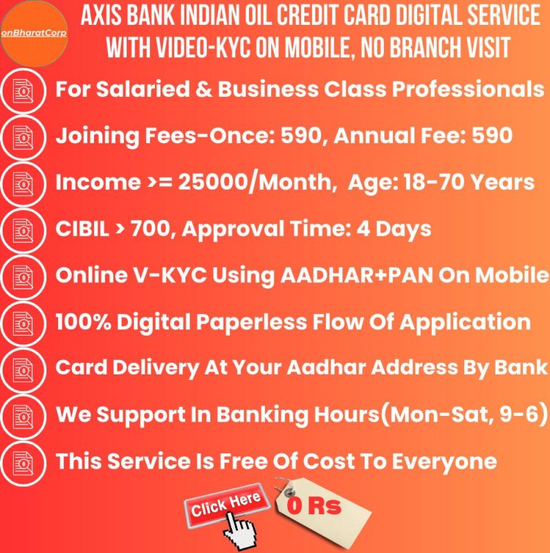 Credit Card Service INDIAN OIL MEMBERSHIP CARD AXIS BANK