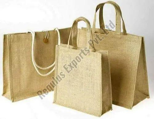 Plain Fancy Jute Bag, Shape : Rectangular, Closure Type : Zip