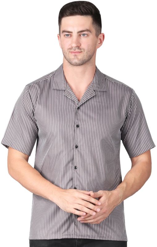 Mens Casual Wear Half Sleeves Linen Shirt