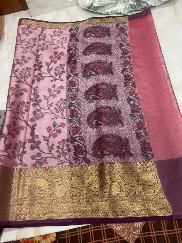 Digital Printed Banarasi Silk Sarees