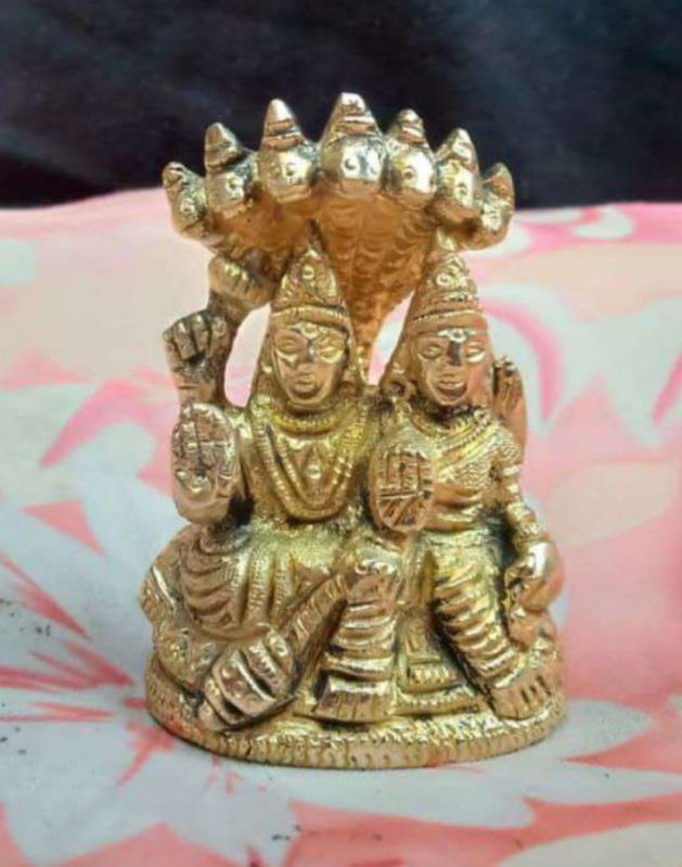 Brass Lord Lakshmi Vishnu Statue