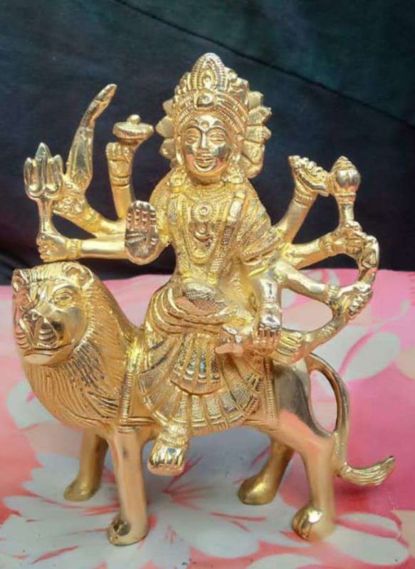 Brass Lord Sherawali Mata Statue