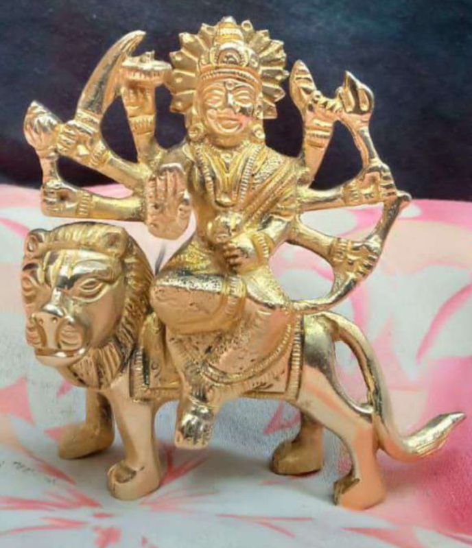 Brass Lord Sherawali Mata Statue