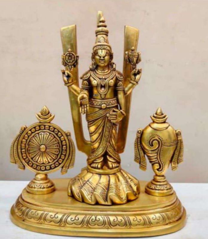 Brass Lord Tirupati Balaji Statue