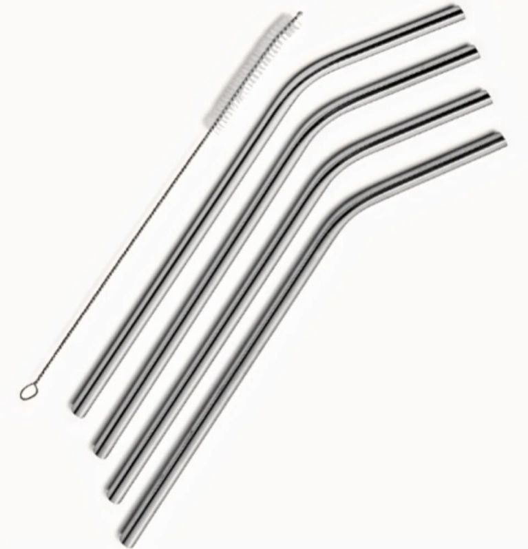 Bent Shape Steel Drinking Straw