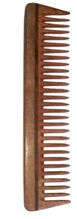 Long Detangle Neem Wood Comb, Color : Brown for Home, Hotel, Salon