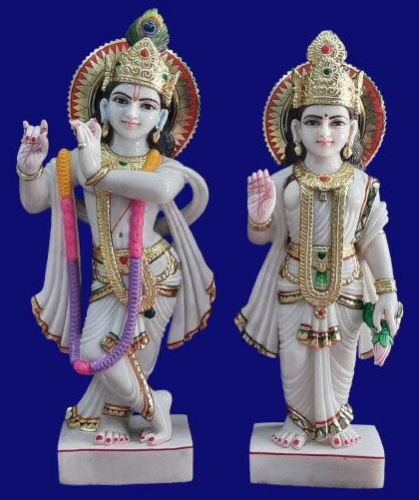 Beautiful Marble Radha Krishna Statue