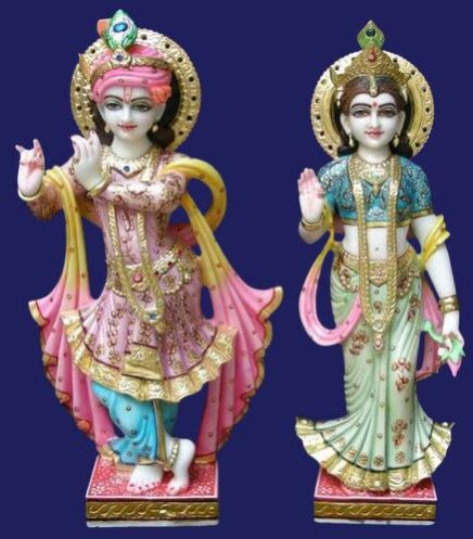 Decorative Marble Radha Krishna Statue