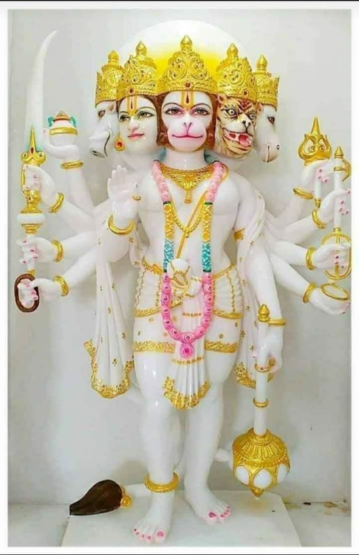 Panchmukhi Hanuman Marble Statue