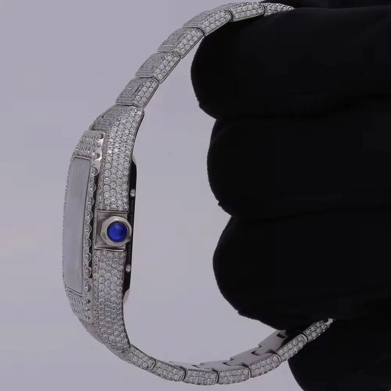 Sterling Silver Luxury Iced Watch