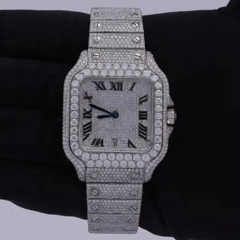 Sterling Silver Luxury Iced Watch