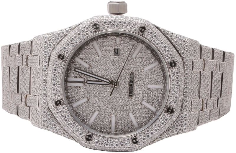 Luxury Gold Silver Iced Out Watch