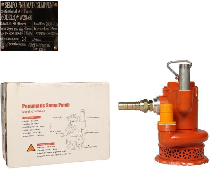 Impa 591635 Pneumatic Sump Pump Air-Driven Safety Pump