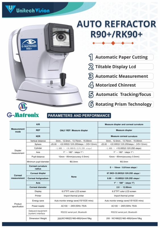 G-matronix Auto Refractometer with Keretometer Rk90+ Make Korea