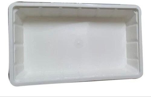 Plain Glossy 200ml Rectangular Plastic Tray, Color : White