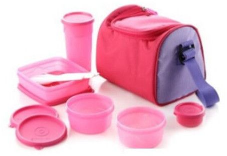 Plastic Eat Fresh Tiffin Box, Color : Pink for Food Packing