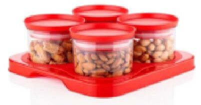 Plastic Classic Jar Set of 4 Pcs