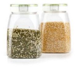 Transparent Kitchen Storage Jars Set of 2 Pcs