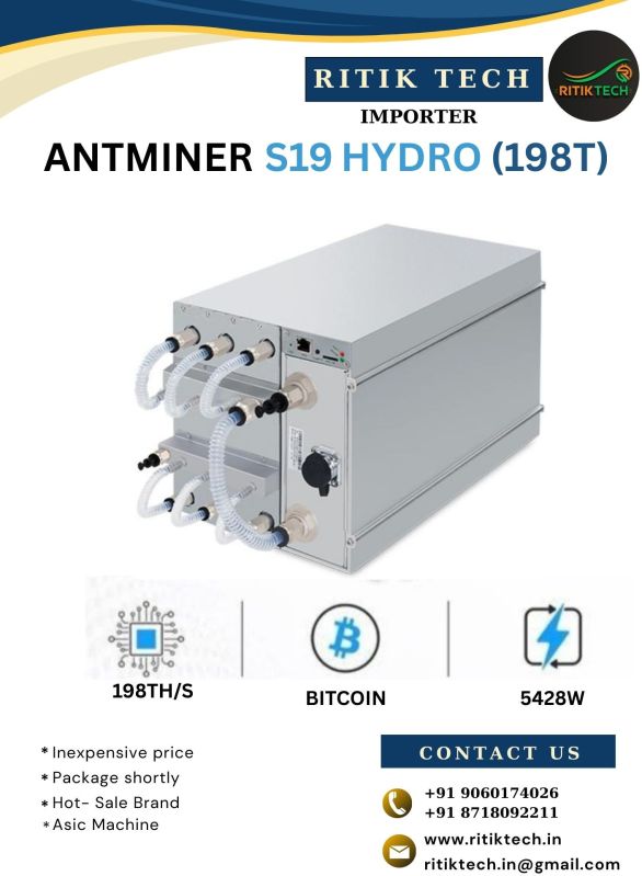 Bitmain Antminer S19 Hydro 198TH/S