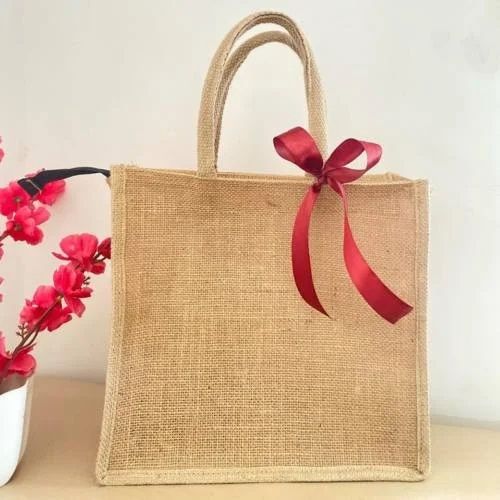Jute Bag, Color : Natural for Grocery Shopping, Promotional Item
