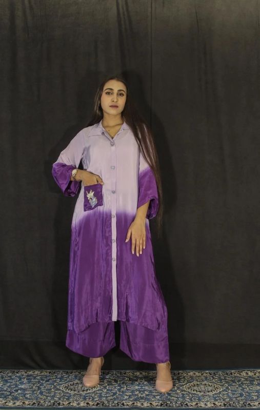 Beautiful Handwork Shaded Dye Women Coord Set