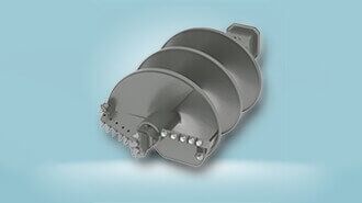 Hard Metal Double Start Rock Auger