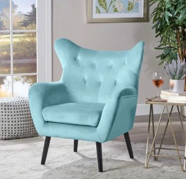 ADOEETE LOUNGE CHAIR SKY BLUE COLOR