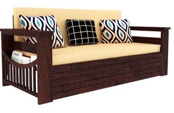 ADWOA 3 SEATER SOFA CUM BED SHEESHAM WOOD