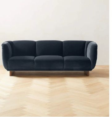 ALVA 3 SEATER TEAK WOOD & FABRIC SOFA