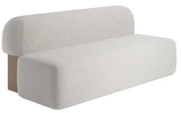 BACCA 2 SEATER CONTEMPORARY SOFA IN FABRIC AND WOOD