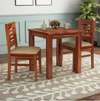 DEANNA 2 SEATER SHEESHAM WOOD DINING SET